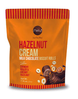 MILK CHOCOLATE WITH HAZELNUT CREAM POUCH 220G (CASE OF 16 POUCH)