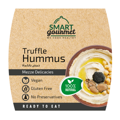 SMART GOURMET TRUFFLE HUMMUS CONTAINER 225G (CASE OF 18 PIECES)